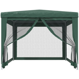 vidaXL 3 x 4m Green Party Tent with 4 Mesh Sidewalls - Wilko - thumbnail 4