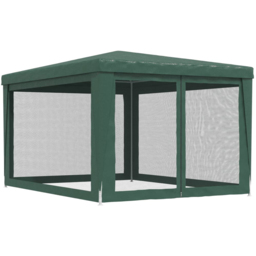 vidaXL 3 x 4m Green Party Tent with 4 Mesh Sidewalls - Wilko - thumbnail 6