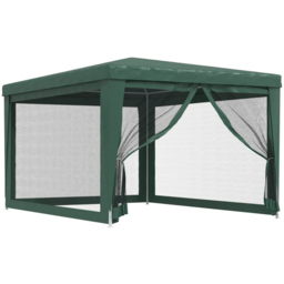 vidaXL 3 x 4m Green Party Tent with 4 Mesh Sidewalls - Wilko - thumbnail 3