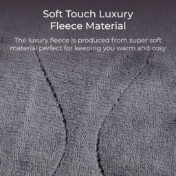 Carmen Grey Fleece Electric Heated Throw Over Blanket 160 x 130cm - Size: 160 x 130 x 1cm - Wilko - thumbnail 5