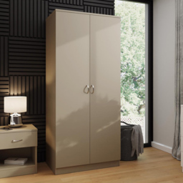 FWStyle Promo 2 Door Putty Wardrobe - Brown - Wilko - thumbnail 7