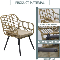 Furniture One 2 Seater Rattan Garden Lounge Set - Yellow - Wilko - thumbnail 6