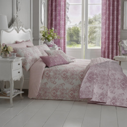 Bellissimo Home Super King Pink Toile Duvet Set - Multi - Wilko - thumbnail 1