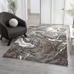 Desire Rugs Eleanor Grey Marble Embossed Rug 160 x 230cm - Size: 160 x 230 x 2cm - Wilko - thumbnail 3