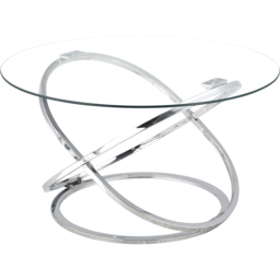 Comfy Living Silver Tempered Glass Coffee Table - Size: 45 x 90 x 90cm - Wilko - thumbnail 3