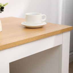 FurnitureHMD Single Shelf White and Oak Effect Wooden Side Table - Size: 50 x 45 x 45cm - Wilko - thumbnail 6