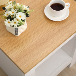 FurnitureHMD Single Shelf White and Oak Effect Wooden Side Table - Size: 50 x 45 x 45cm - Wilko - thumbnail 5