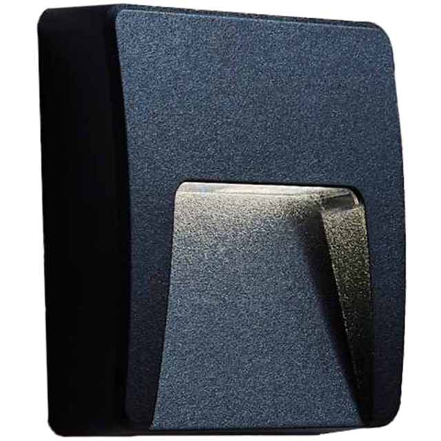 ValueLights Sam Matte Black Square LED Outdoor Wall Light - Size: 12 x 12 x 2.1cm - Wilko - image 1