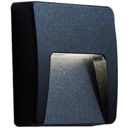 ValueLights Sam Matte Black Square LED Outdoor Wall Light - Size: 12 x 12 x 2.1cm - Wilko