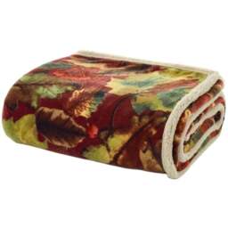 Deyongs Rust Winter Leaves Throw 130 x 170cm - Orange - Wilko - thumbnail 1