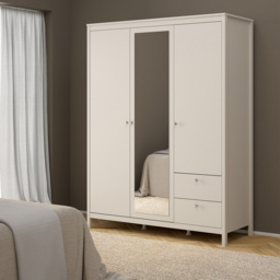 Florence Madrid 3 Door 2 Drawer Cashmere Wardrobe with Mirror - Size: 199 x 150 x 58.4cm - Wilko - thumbnail 7