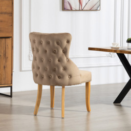 Artemis Home Orvino Set of 2 Brown Velvet Fabric Dining Chair - Wilko - thumbnail 5