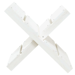 vidaXL White Pine Wood Firewood Log Holder 48 x 47 x 39.5cm - Wilko - thumbnail 5
