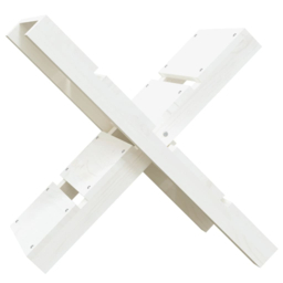 vidaXL White Pine Wood Firewood Log Holder 48 x 47 x 39.5cm - Wilko - thumbnail 1