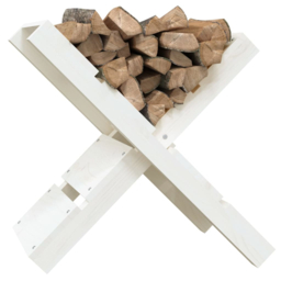 vidaXL White Pine Wood Firewood Log Holder 48 x 47 x 39.5cm - Wilko - thumbnail 4