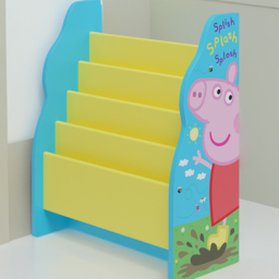Kidsaw Peppa Pig 4 Shelf Blue and Yellow Bookcase Sling - Wilko