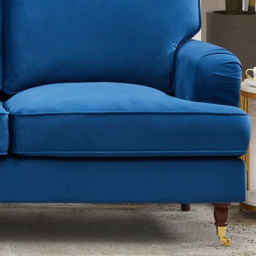 Woodbury 3 Seater Blue Velvet Sofa - Artemis Home - Wilko - thumbnail 4