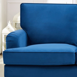 Woodbury 3 Seater Blue Velvet Sofa - Artemis Home - Wilko - thumbnail 3