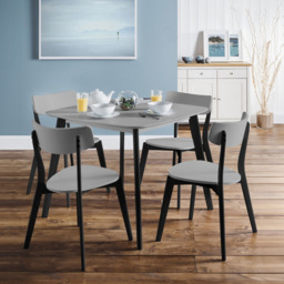 Julian Bowen Casa 4 Seater Square Dining Table Grey and Black - Wilko - thumbnail 6