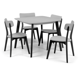 Julian Bowen Casa 4 Seater Square Dining Table Grey and Black - Wilko - thumbnail 4