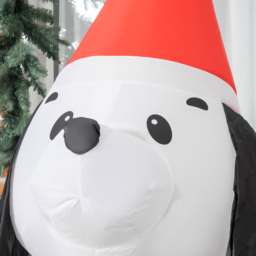 Everglow LED Inflatable Christmas Puppy with Santa Hat Decoration 5.9ft - Size: 6ft - White - Wilko - thumbnail 6