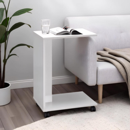 FWStyle Large White Mobile Sofa Laptop Table - Size: 65 x 35 x 45cm - Wilko - thumbnail 5