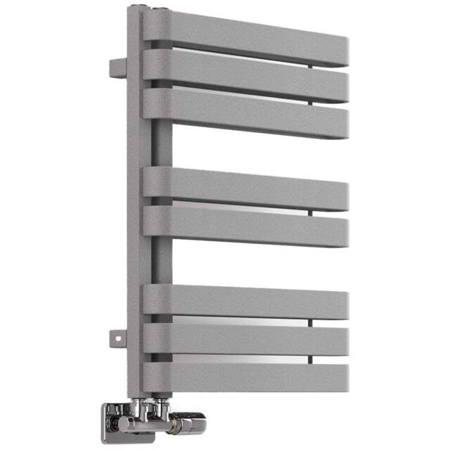 Terma Warp S Salt n Pepper Heated Towel Rail 1535 BTU 655 x 500mm - Size: 65.5 x 50 x 11.2cm - Grey - Wilko - image 1