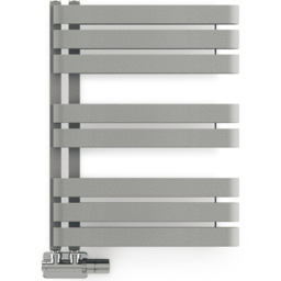 Terma Warp S Salt n Pepper Heated Towel Rail 1535 BTU 655 x 500mm - Size: 65.5 x 50 x 11.2cm - Grey - Wilko - thumbnail 4