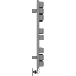 Terma Warp S Salt n Pepper Heated Towel Rail 1535 BTU 655 x 500mm - Size: 65.5 x 50 x 11.2cm - Grey - Wilko - thumbnail 5
