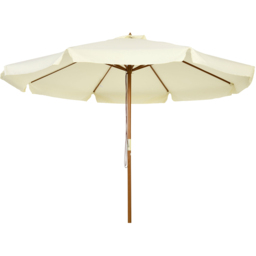 Outsunny Beige Detachable Pole Rope Pully Parasol 3.3m - Cream - Wilko - thumbnail 1