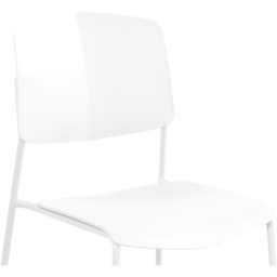 Core Products Academy Set of 2 White Plastic Kitchen Chair - Wilko - thumbnail 5