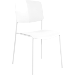 Core Products Academy Set of 2 White Plastic Kitchen Chair - Wilko - thumbnail 4
