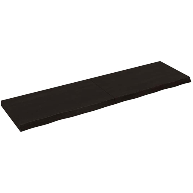 vidaXL 180cm Dark Brown Foldable Floating Wall Shelf - Size: 6 x 180 x 50cm - Wilko - image 1