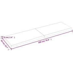 vidaXL 180cm Dark Brown Foldable Floating Wall Shelf - Size: 6 x 180 x 50cm - Wilko - thumbnail 7