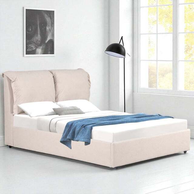 OAT Home Chester King Size Natural Ottoman Bed - Wilko - image 1