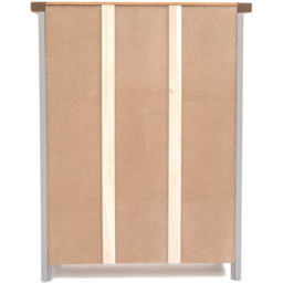 Biccari 3 Shelf Grey Bookcase - Wilko - thumbnail 6