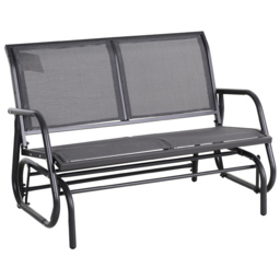 Outsunny Double Rocking Chair Grey - Size: 85 x 70 x 120cm - Wilko - thumbnail 3