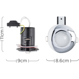 ValueLights Chrome Cool White LED Ceiling Downlight 6 Pack - Silver - Wilko - thumbnail 6