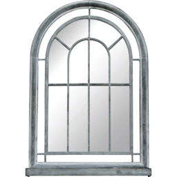 Charles Bentley Premium Vintage Grey Arch Garden Mirror 75 x 51cm - Wilko - thumbnail 1