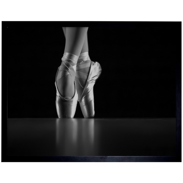 Wee Blue Coo Dancer Ballerina Ballet Shoes Dancing Photo Framed Wall Art Print 30 x 41cm - Size: 43.3 x 33.3 x 1.5cm - Black - Wilko - image 1