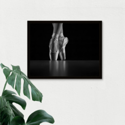 Wee Blue Coo Dancer Ballerina Ballet Shoes Dancing Photo Framed Wall Art Print 30 x 41cm - Size: 43.3 x 33.3 x 1.5cm - Black - Wilko - thumbnail 4