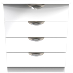 Crowndale Camden 4 Drawer White Gloss Chest of Drawers - Wilko - thumbnail 4