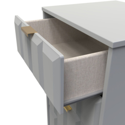 Crowndale Cube 5 Drawer Dusk Grey Chest of Drawers Ready Assembled - Wilko - thumbnail 7