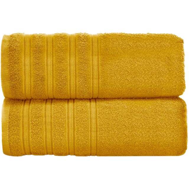 Velosso Hampi Cotton Yellow Bath Towel Set of 2 - Wilko - image 1
