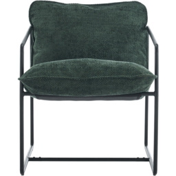 Seconique Tivoli Green Fabric and Black Metal Accent Chair - Size: Single - Grey - Wilko - thumbnail 4