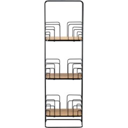 3 Shelf Black Wire Bamboo Bathroom Caddy - Size: 22 x 72.8 x 15.5 kg - Wilko