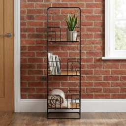 3 Shelf Black Wire Bamboo Bathroom Caddy - Size: 22 x 72.8 x 15.5 kg - Wilko - thumbnail 4