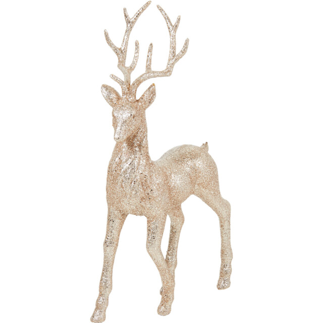 Gold Glitter Standing Reindeer - Gold - Grace & Glory - Wilko - image 1