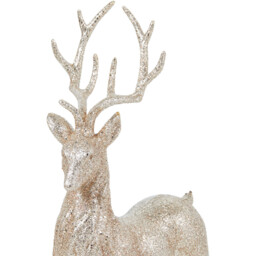 Gold Glitter Standing Reindeer - Gold - Grace & Glory - Wilko - thumbnail 4