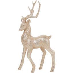 Gold Glitter Standing Reindeer - Gold - Grace & Glory - Wilko - thumbnail 3